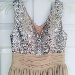 Nude Sparkle Prom Dress Evening Gown